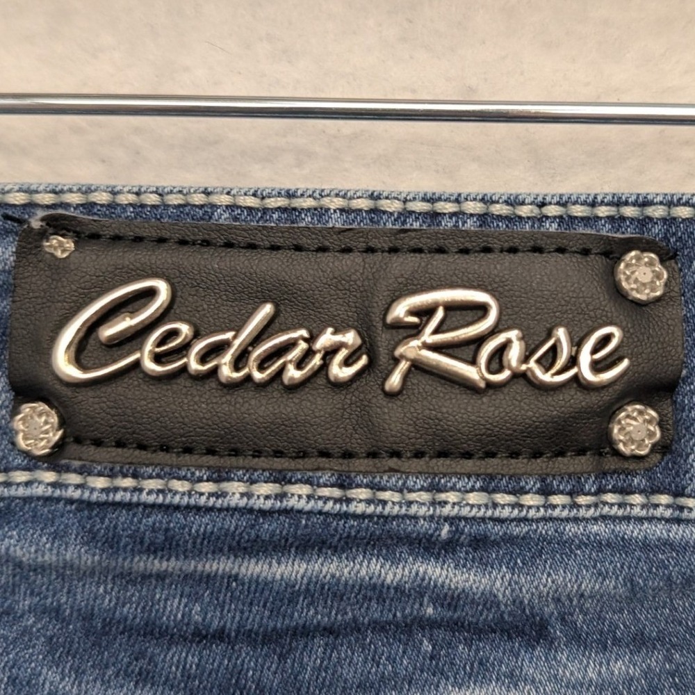 Cedar Rose Bootcut Jeans Girls 14 Blue Embroidered Dreamcatcher Rhinestone - Picture 6 of 14